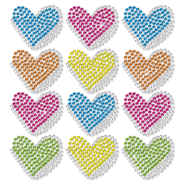 Little Heart Transfer Neon Rhinestud Transfer For Kids